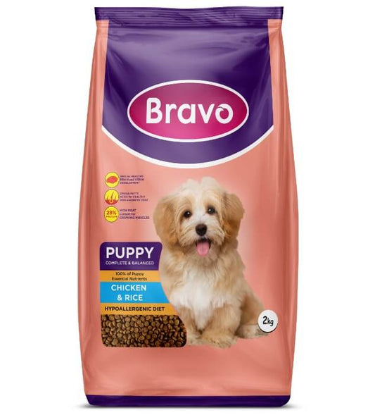 BRAVO PUPPY CHICKEN & RICE - 2KG