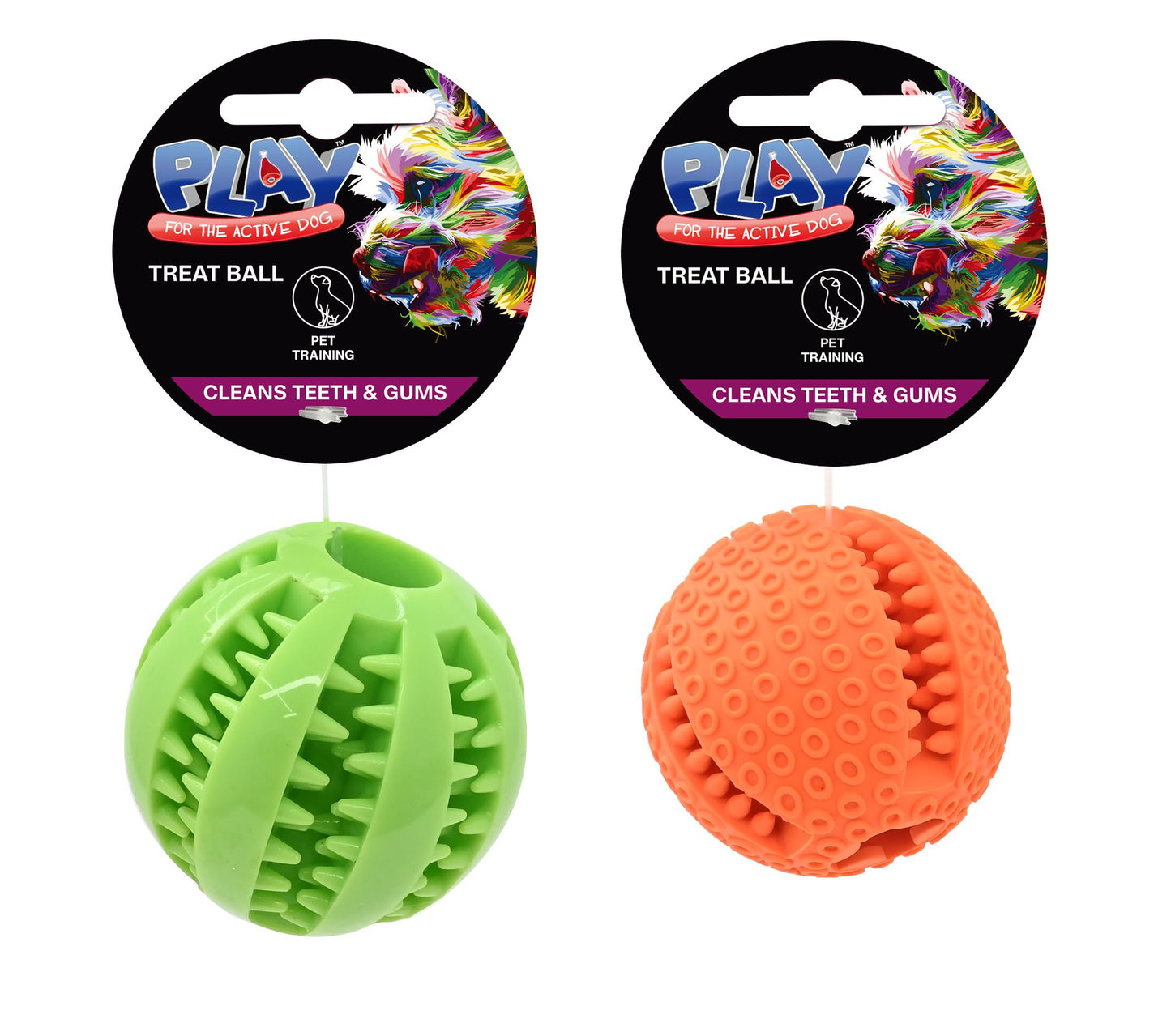Dog Treat Ball 7cm - 4 Assorted Colors