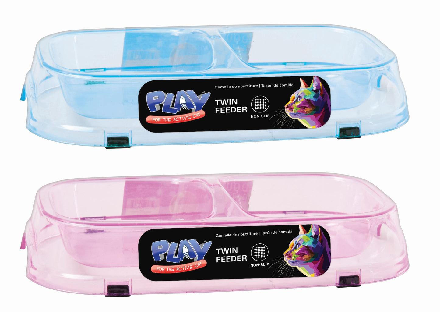 Cat Non-Slip Twin Bowl