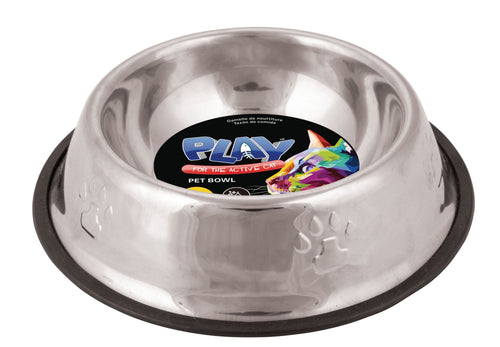 EMBOSSED DOG BOWL S/S 21.5CM