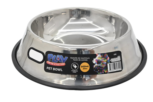 Stainless Steel Pet Bowl 900mL - Embossed Design