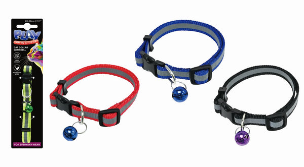 Reflective Cat Collar 20-30cm with Bell - 4 Colors