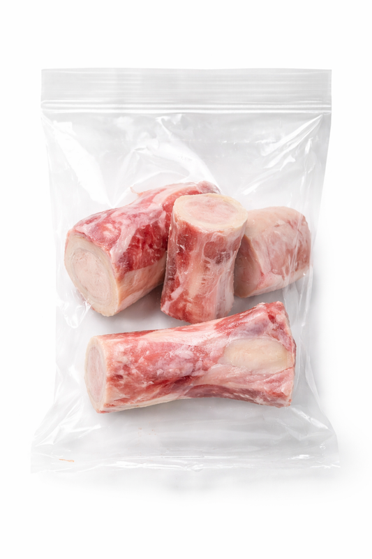 Raw Beef Marrow Bones for Dogs – Natural Chew Treat (Vacuum Packed)